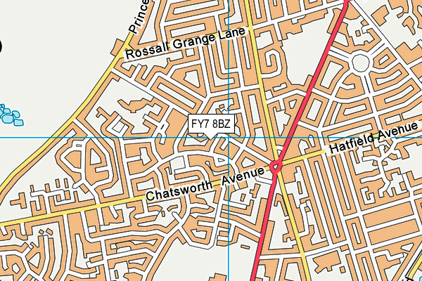 FY7 8BZ map - OS VectorMap District (Ordnance Survey)