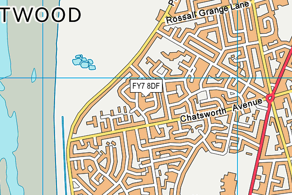 FY7 8DF map - OS VectorMap District (Ordnance Survey)
