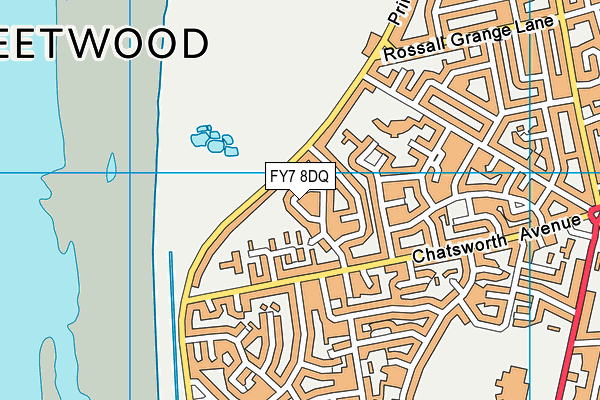 FY7 8DQ map - OS VectorMap District (Ordnance Survey)