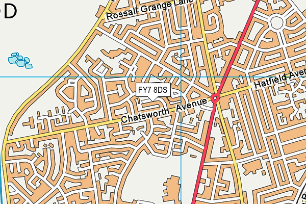 FY7 8DS map - OS VectorMap District (Ordnance Survey)