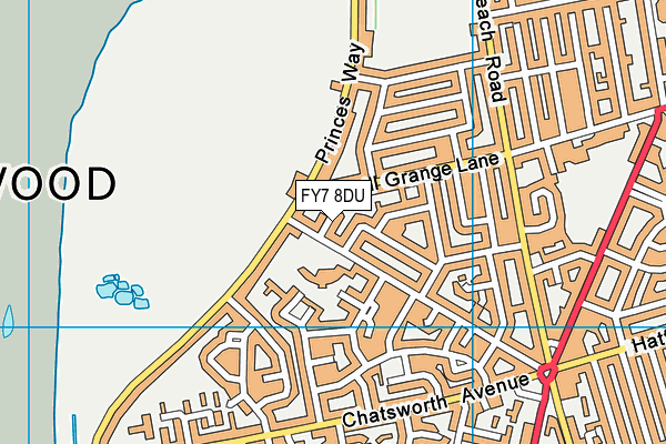 FY7 8DU map - OS VectorMap District (Ordnance Survey)