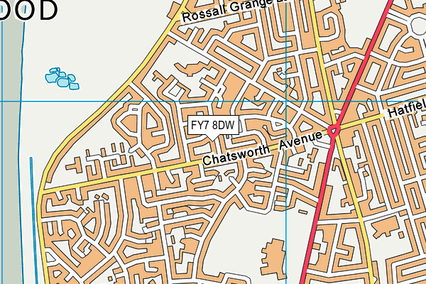 FY7 8DW map - OS VectorMap District (Ordnance Survey)