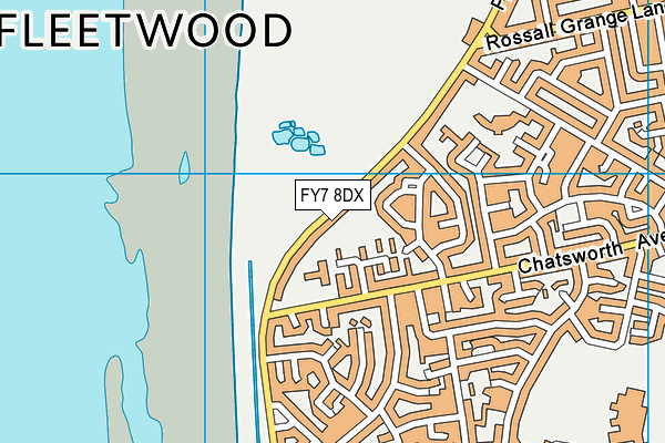 FY7 8DX map - OS VectorMap District (Ordnance Survey)