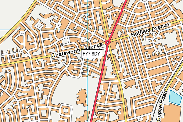 FY7 8DY map - OS VectorMap District (Ordnance Survey)