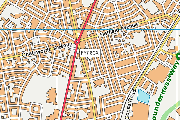 FY7 8GX map - OS VectorMap District (Ordnance Survey)