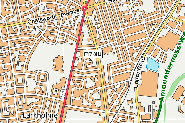 FY7 8HJ map - OS VectorMap District (Ordnance Survey)