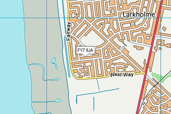 FY7 8JA map - OS VectorMap District (Ordnance Survey)