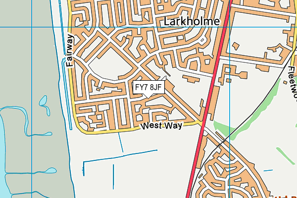 FY7 8JF map - OS VectorMap District (Ordnance Survey)