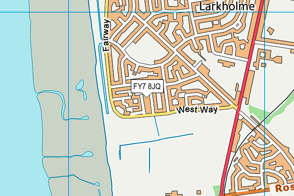 FY7 8JQ map - OS VectorMap District (Ordnance Survey)