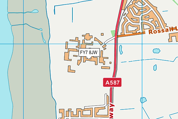 FY7 8JW map - OS VectorMap District (Ordnance Survey)