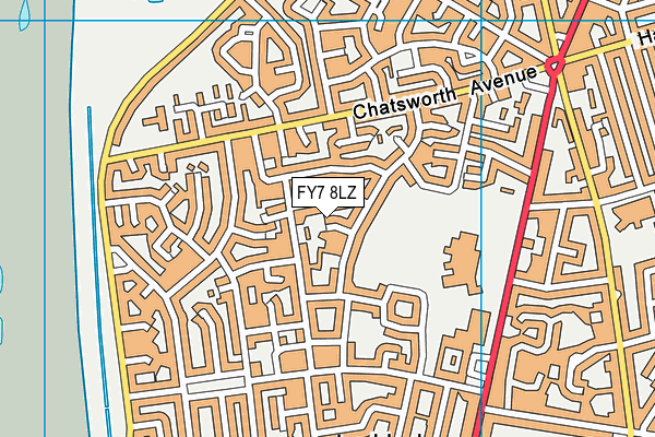 FY7 8LZ map - OS VectorMap District (Ordnance Survey)