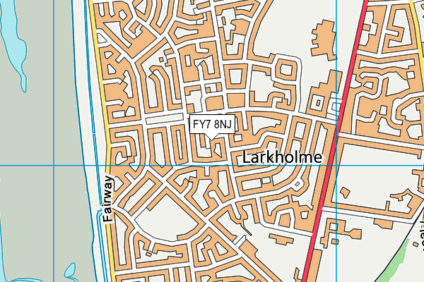 FY7 8NJ map - OS VectorMap District (Ordnance Survey)
