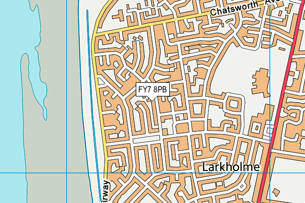 FY7 8PB map - OS VectorMap District (Ordnance Survey)