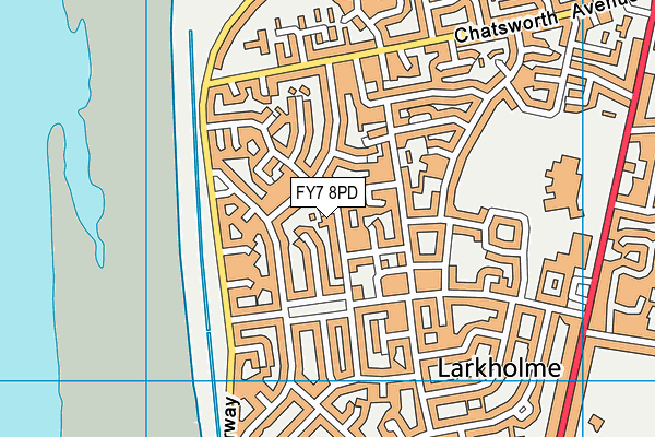 FY7 8PD map - OS VectorMap District (Ordnance Survey)