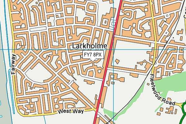 FY7 8PX map - OS VectorMap District (Ordnance Survey)