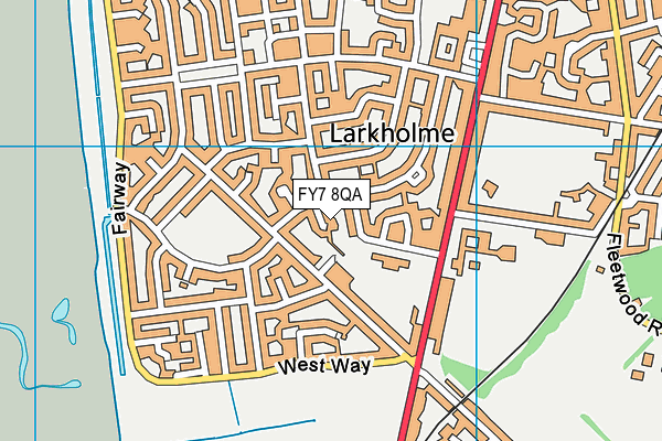 FY7 8QA map - OS VectorMap District (Ordnance Survey)