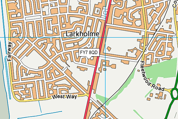 FY7 8QD map - OS VectorMap District (Ordnance Survey)