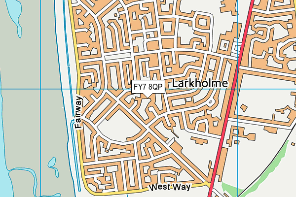 FY7 8QP map - OS VectorMap District (Ordnance Survey)