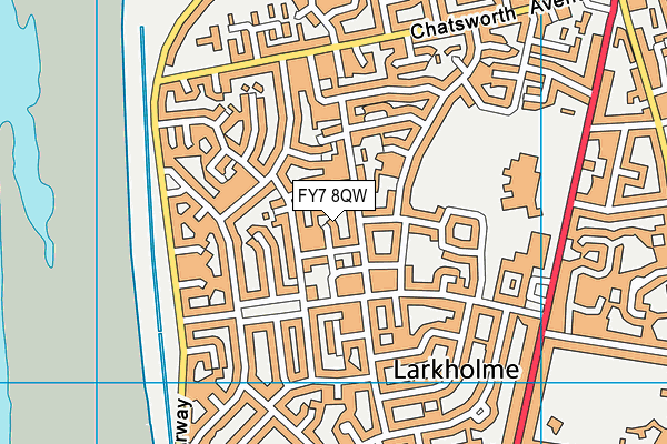 FY7 8QW map - OS VectorMap District (Ordnance Survey)