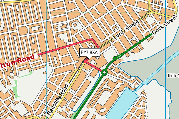 FY7 8XA map - OS VectorMap District (Ordnance Survey)