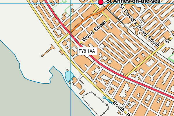 FY8 1AA map - OS VectorMap District (Ordnance Survey)