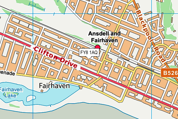 FY8 1AQ map - OS VectorMap District (Ordnance Survey)