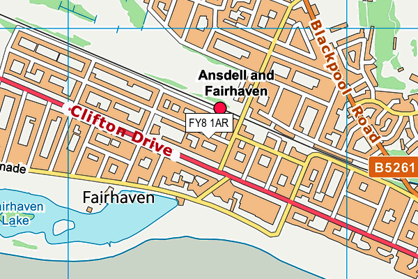 FY8 1AR map - OS VectorMap District (Ordnance Survey)