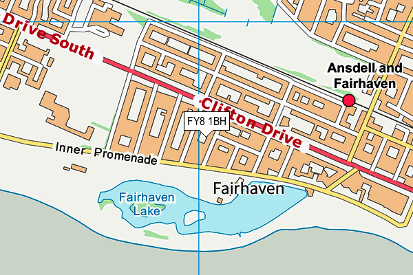 FY8 1BH map - OS VectorMap District (Ordnance Survey)