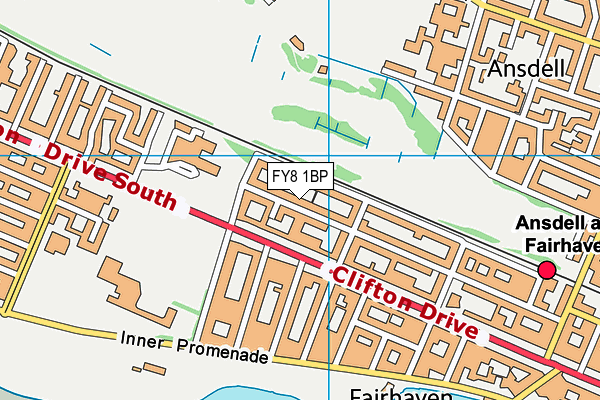 FY8 1BP map - OS VectorMap District (Ordnance Survey)