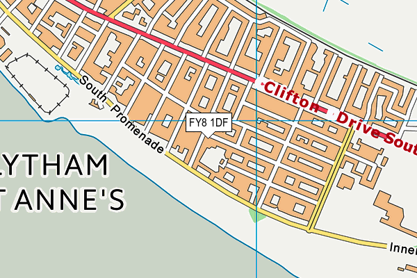 FY8 1DF map - OS VectorMap District (Ordnance Survey)