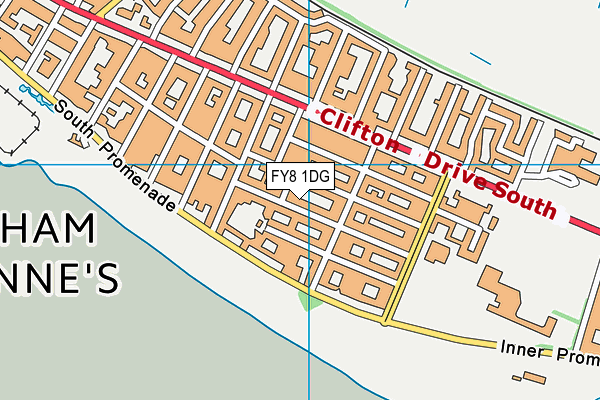 FY8 1DG map - OS VectorMap District (Ordnance Survey)