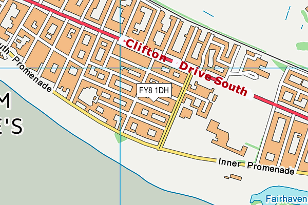 FY8 1DH map - OS VectorMap District (Ordnance Survey)