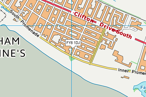 FY8 1DJ map - OS VectorMap District (Ordnance Survey)