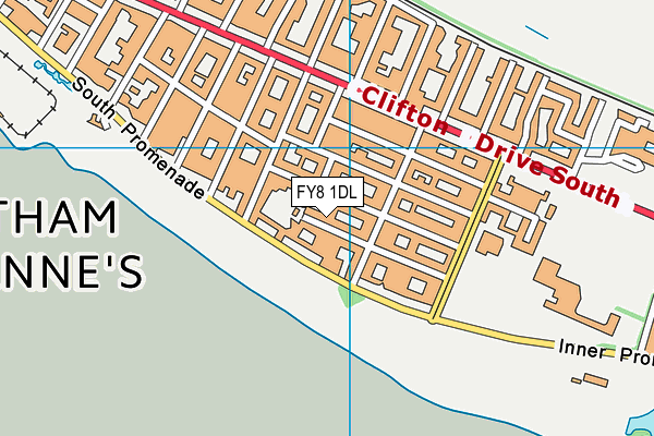 FY8 1DL map - OS VectorMap District (Ordnance Survey)