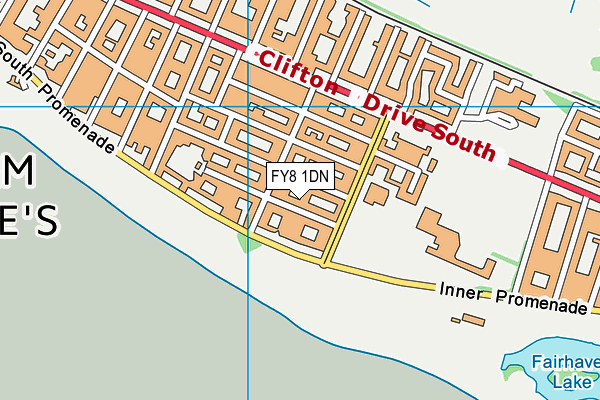 FY8 1DN map - OS VectorMap District (Ordnance Survey)