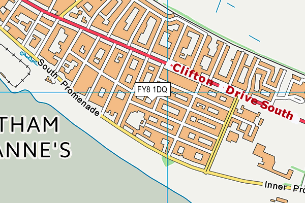 FY8 1DQ map - OS VectorMap District (Ordnance Survey)