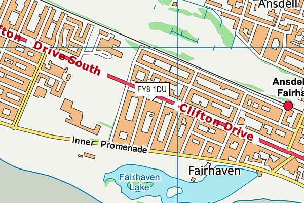 FY8 1DU map - OS VectorMap District (Ordnance Survey)