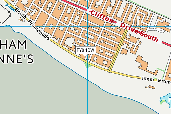 FY8 1DW map - OS VectorMap District (Ordnance Survey)