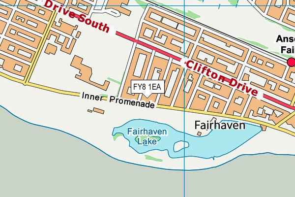 FY8 1EA map - OS VectorMap District (Ordnance Survey)