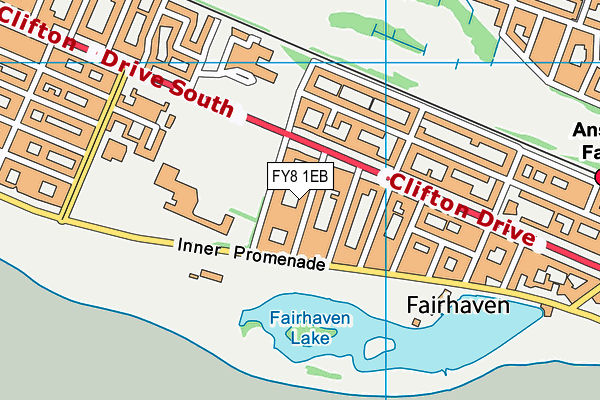 FY8 1EB map - OS VectorMap District (Ordnance Survey)