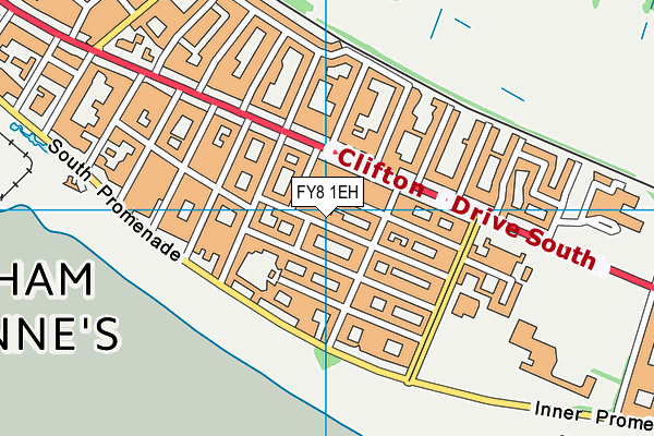 FY8 1EH map - OS VectorMap District (Ordnance Survey)