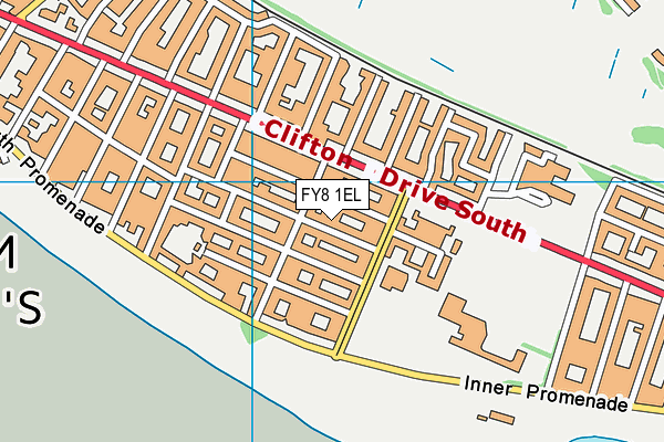 FY8 1EL map - OS VectorMap District (Ordnance Survey)
