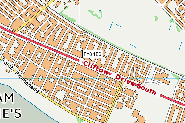 FY8 1ES map - OS VectorMap District (Ordnance Survey)