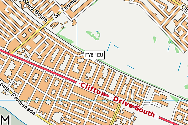 FY8 1EU map - OS VectorMap District (Ordnance Survey)