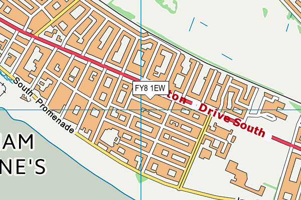 FY8 1EW map - OS VectorMap District (Ordnance Survey)