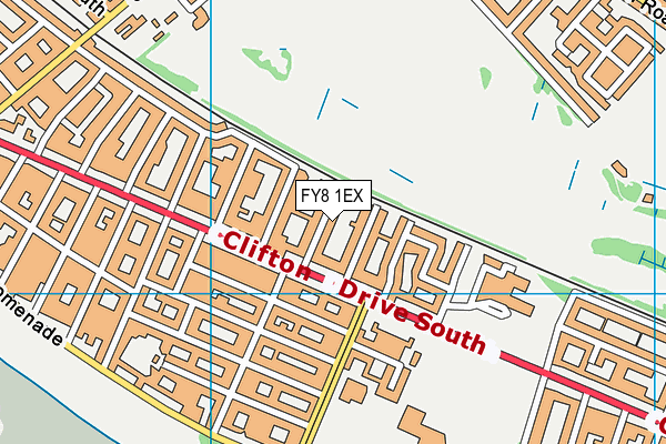 FY8 1EX map - OS VectorMap District (Ordnance Survey)