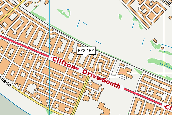 FY8 1EZ map - OS VectorMap District (Ordnance Survey)
