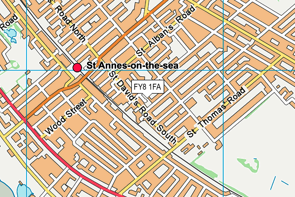 FY8 1FA map - OS VectorMap District (Ordnance Survey)