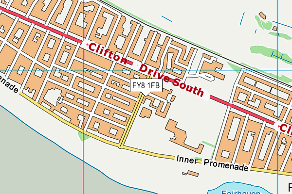 FY8 1FB map - OS VectorMap District (Ordnance Survey)