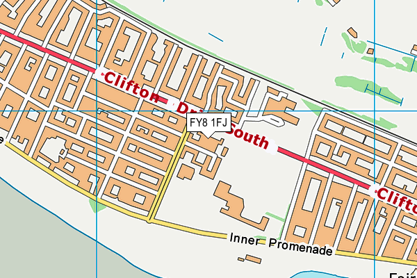 FY8 1FJ map - OS VectorMap District (Ordnance Survey)